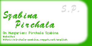 szabina pirchala business card